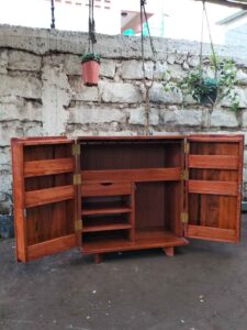 Solid Wood Wine Cabinet