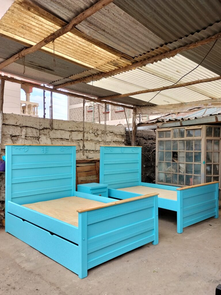 Twin Beds in Bold Colors at The Impala Furniture Workshop